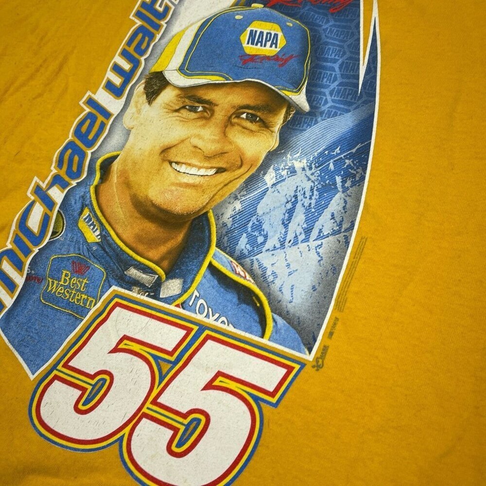 Vintage Chase Authentics Michael Waltrip #55 Napa Racing T-Shirt XL 6311 - Picture 3 of 7